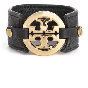 Tory Burch Leather Logo Bracelet